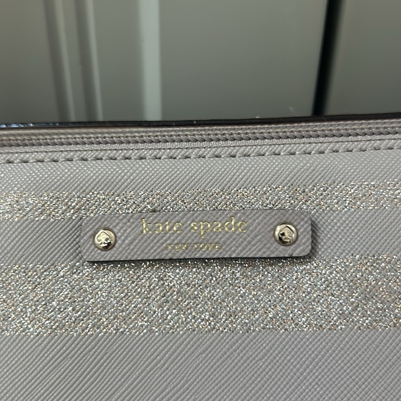 Kate Spade Glittery Silver and Cream Tote - Picture 2 of 7
